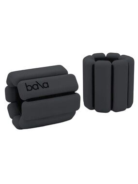 BALA BANGLES New 1 lb Weights Charcoal Silicone Wrist Ankle Arm Strength Workout